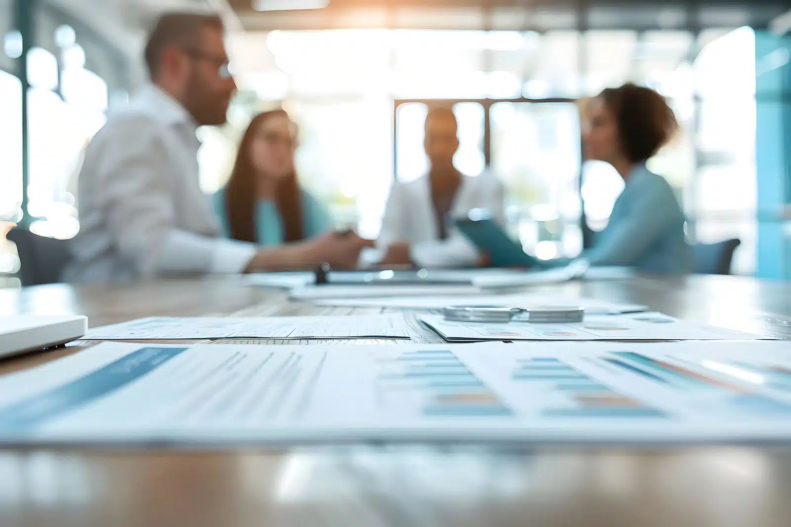 clients at desk