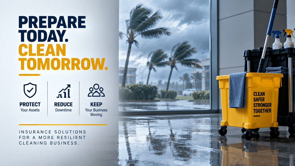 Florida janitorial company hurricane preparedness plan protecting assets, reducing downtime and maintaining business operations.